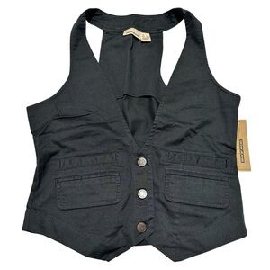 Women’s DKNY Jeans NWT Vintage Black Vest SZ L